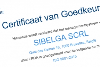 Sibelga verkrijgt de hernieuwing van haar ISO 9001-certificering